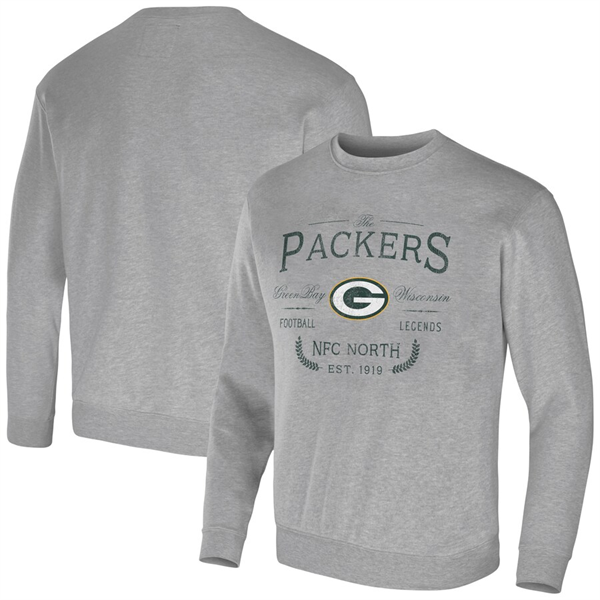 Men's Green Bay Packers Gray Darius Rucker Collection Pullover Sweatshirt